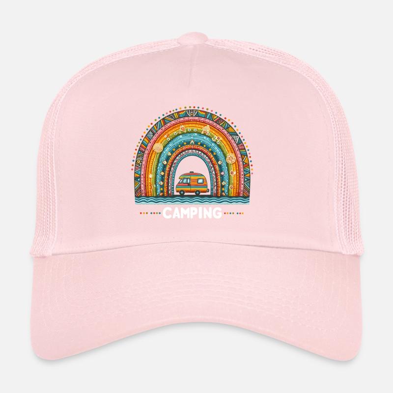 Rainbow Camping Tents Holiday Time Out Caravan Trucker Cap