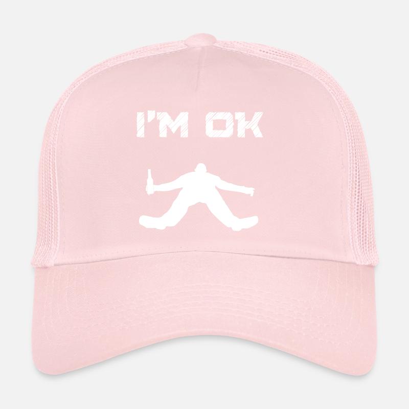 I'm OK Drunken Man Passed Out Blackout Coma White Trucker Cap