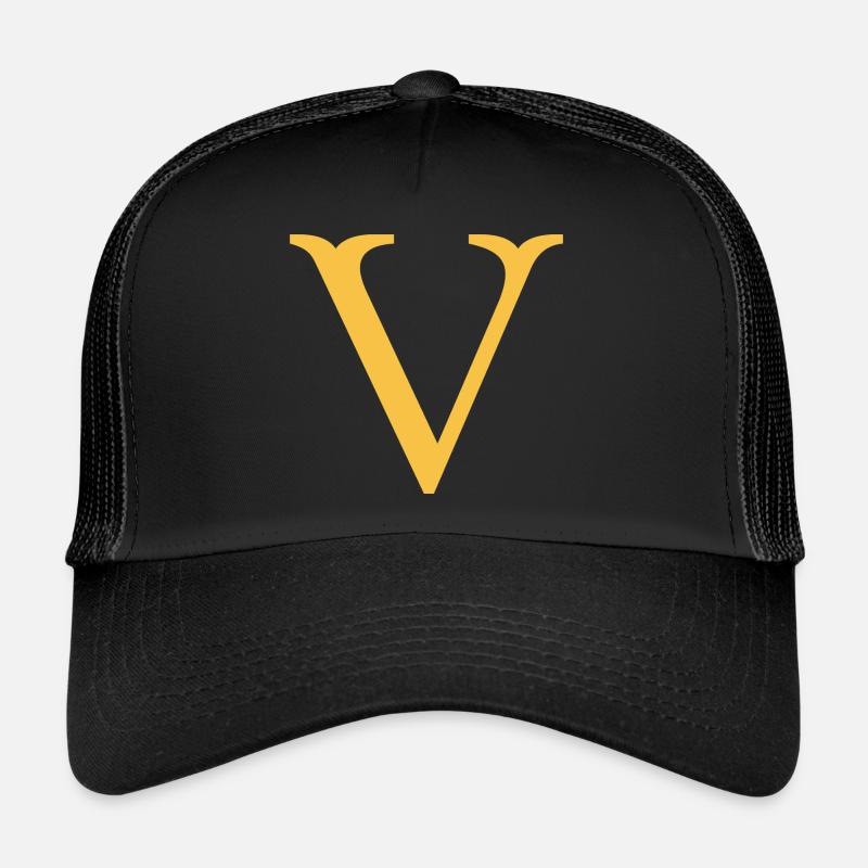 V - Trucker Cap - Schwarz/Schwarz