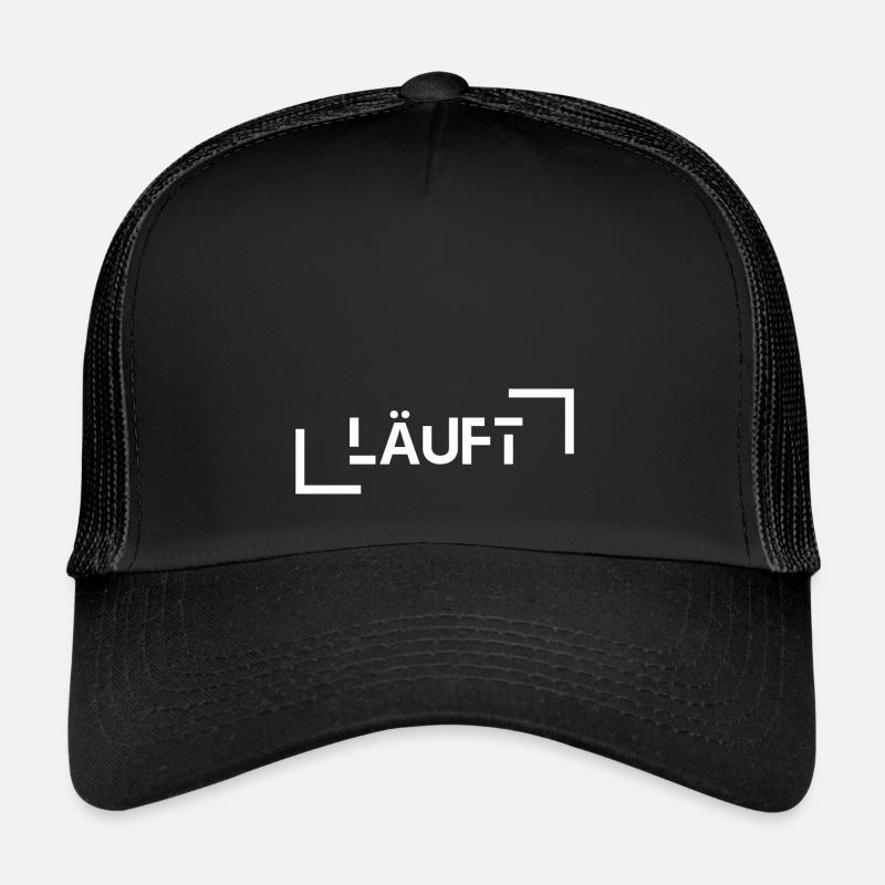 Läuft - Trucker Cap - Schwarz/Schwarz