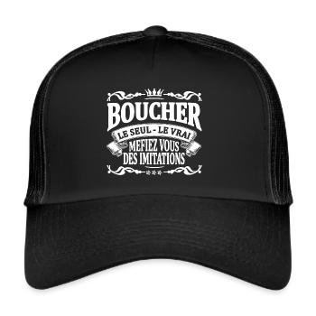 boucher le seul le vrai - Casquette trucker  - noir/noir - Devant
