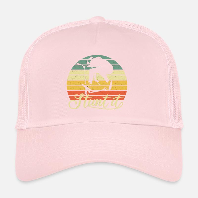 Scooter Stunt Tretroller E-Roller retro Geschenk Trucker Cap