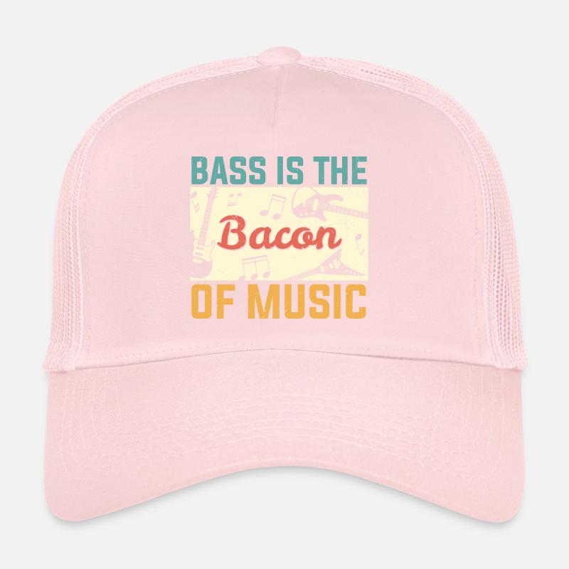La basse est le bacon de Music Guitar Player Casquette trucker 