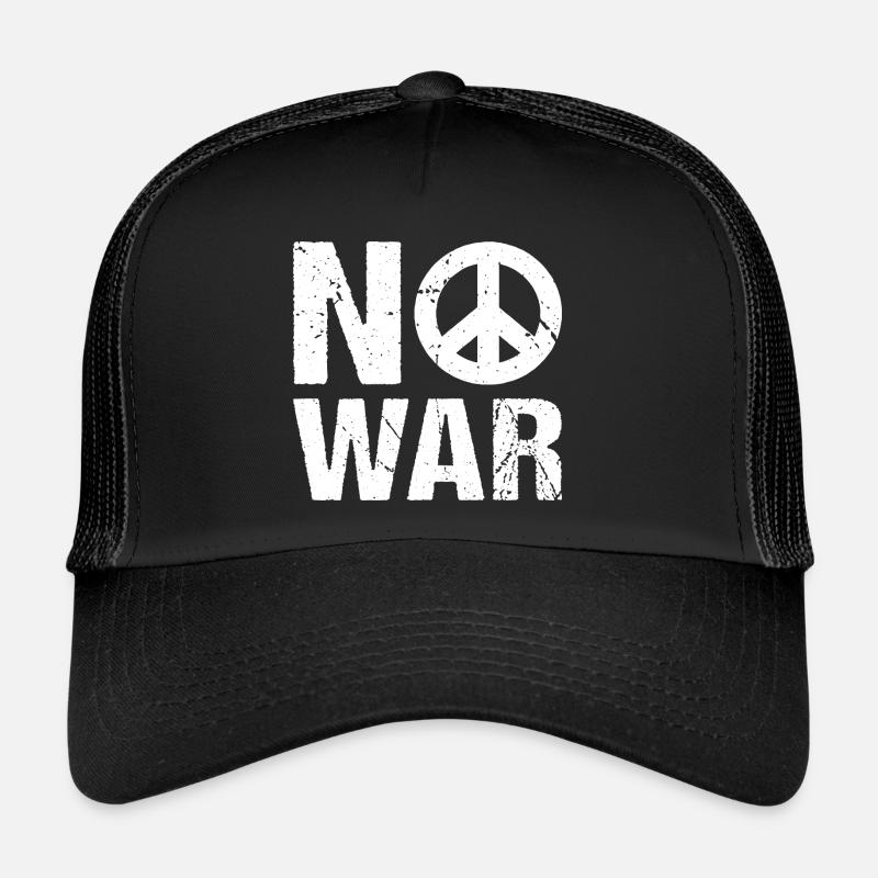 No War Peace Sign Trucker Cap