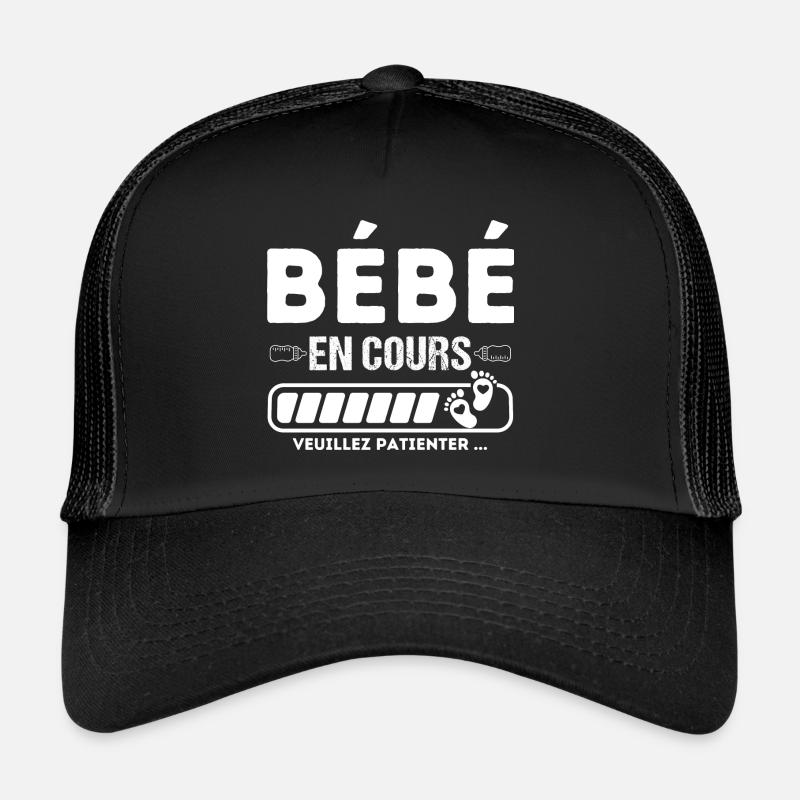 Bébé en cours annonce grossesse naissance humour Casquette trucker 