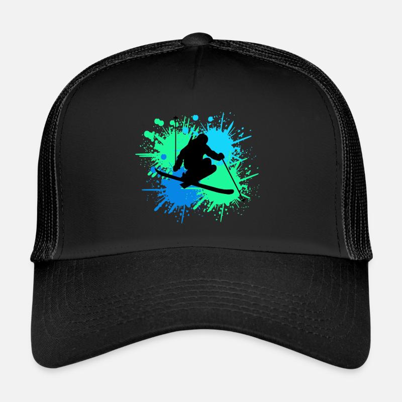Skiing Splash Trucker Cap