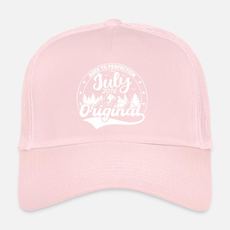 2016 Juli Geboren Geschenk Original 2016 Juli Trucker Cap