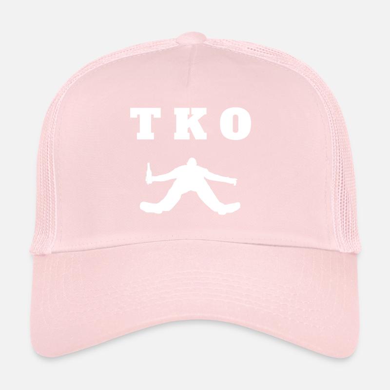 TKO Drunken Man Passed Out Blackout Coma White Trucker Cap