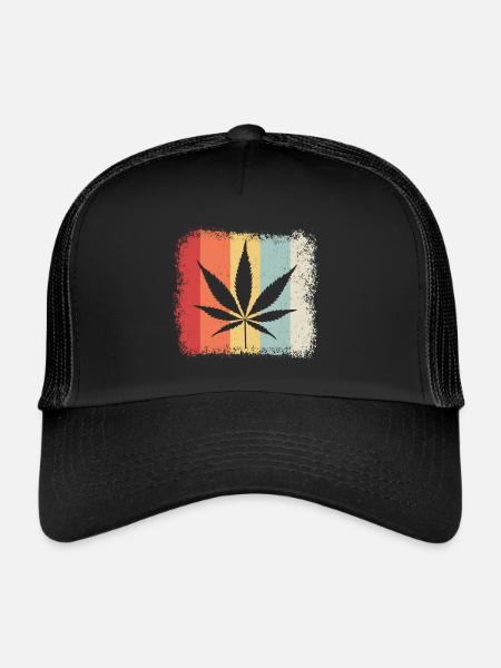 Kiffen, Weed, Ganja - Trucker Cap - Schwarz/Schwarz