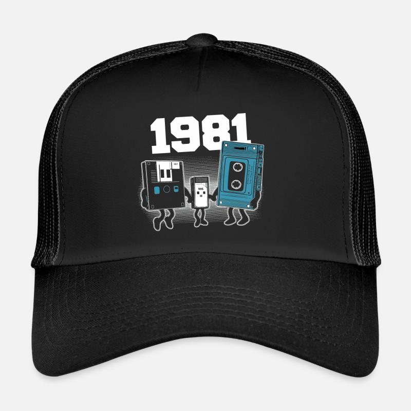 Vintage Born In 1981 Birthday Gift 1981 Trucker Cap