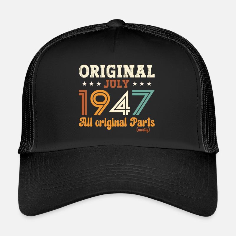 77th Birthday Original July 1947 Born 1947 Trucker Cap