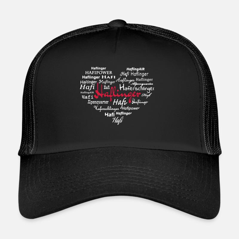 Haflingerherz - Trucker Cap - Schwarz/Schwarz