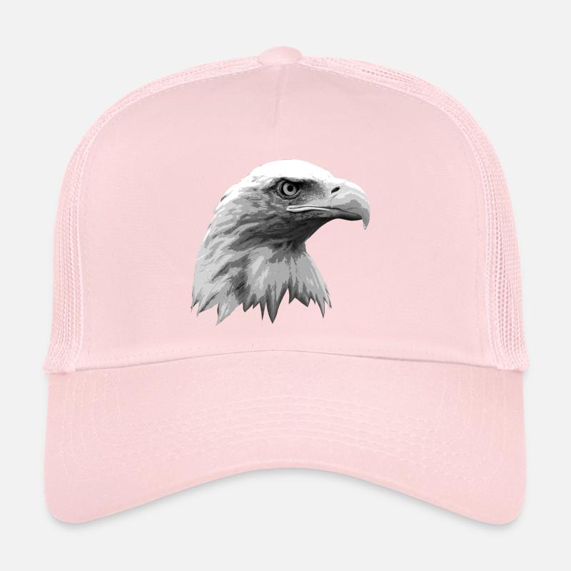 Eagle head, black and white, Eagle, Eagle Trucker Cap