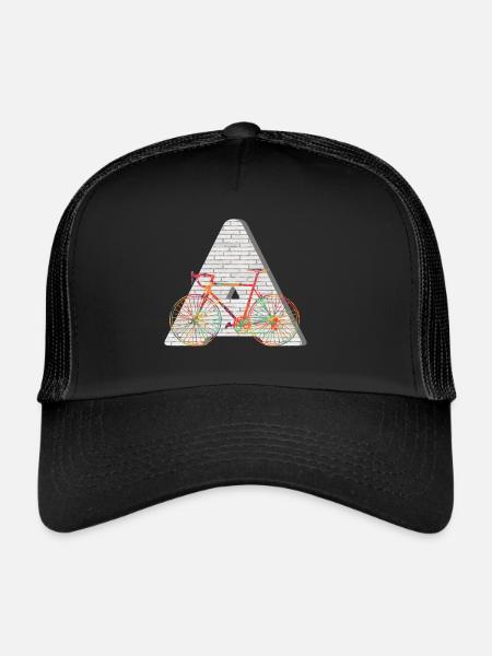 vélo e 249 a - Casquette trucker  - noir/noir - Devant