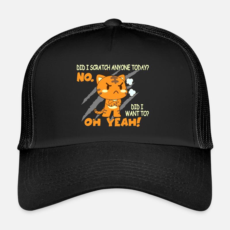 Chat sarcastique drôle griffé aujourd’hui Chat Casquette trucker 