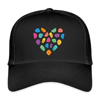 Escalade Bloc Heart Climber Escalade - Casquette trucker  - noir/noir - Devant