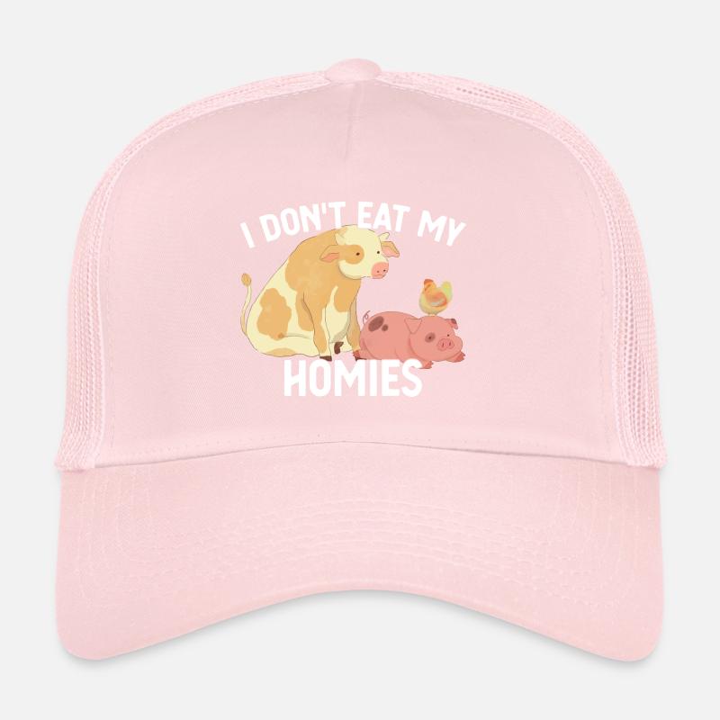 Végétalien Je ne mange pas mes potes Drôle Végétarien Casquette trucker 