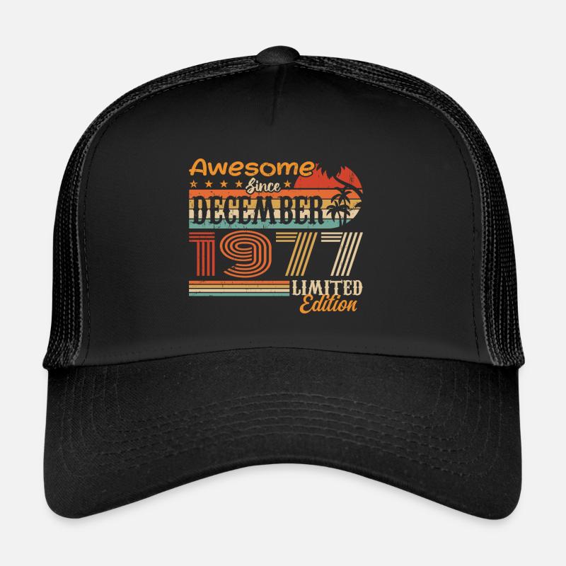 Retro Vintage Legendär Geburtstag Dezember 1977 Trucker Cap