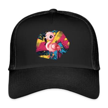 Flamingo Flamingos - Trucker Cap - black/black - Front