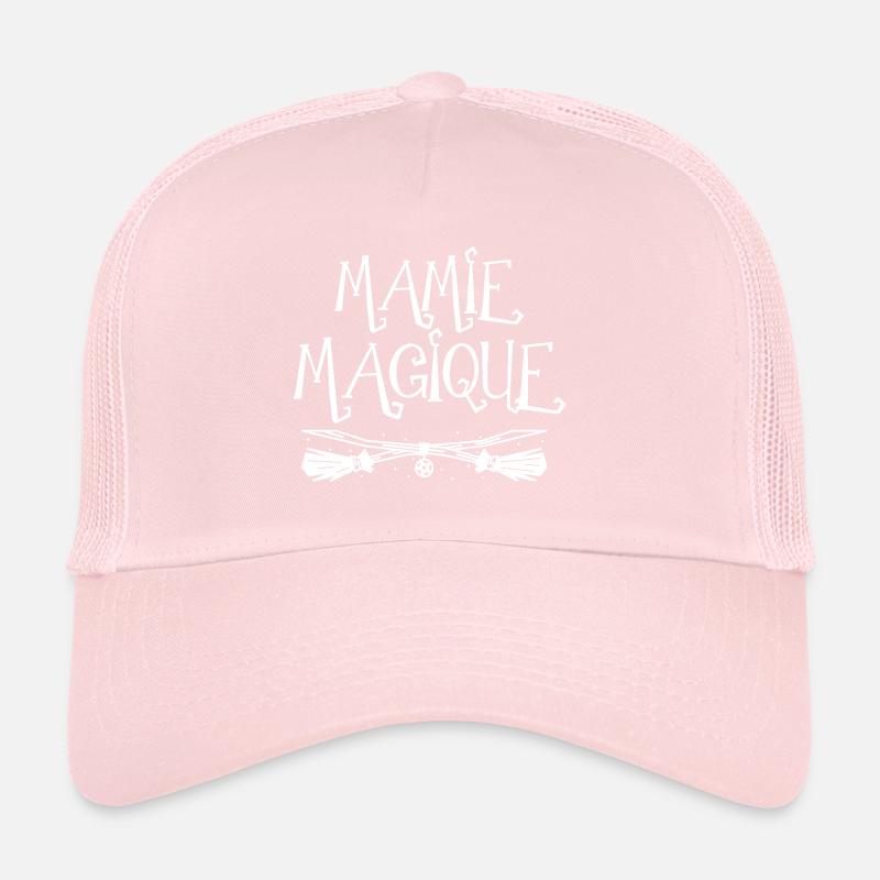 Mamie magique. Balai de sorcière Casquette trucker 