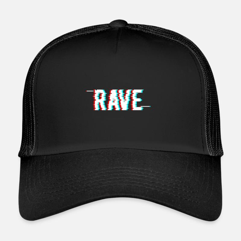 Rave Glitch Hardstyle Festival EDM Techno Casquette trucker 