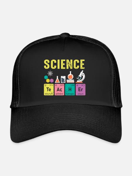 Éléments réguliers des professeurs de sciences - Casquette trucker  - noir/noir - Devant