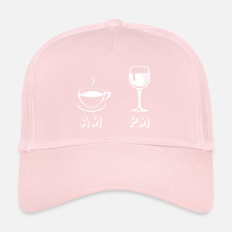 AM Coffee PM Wine Trucker Cap