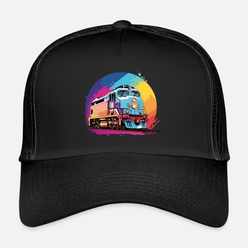 Locomotive diesel colorée colorée Casquette trucker 
