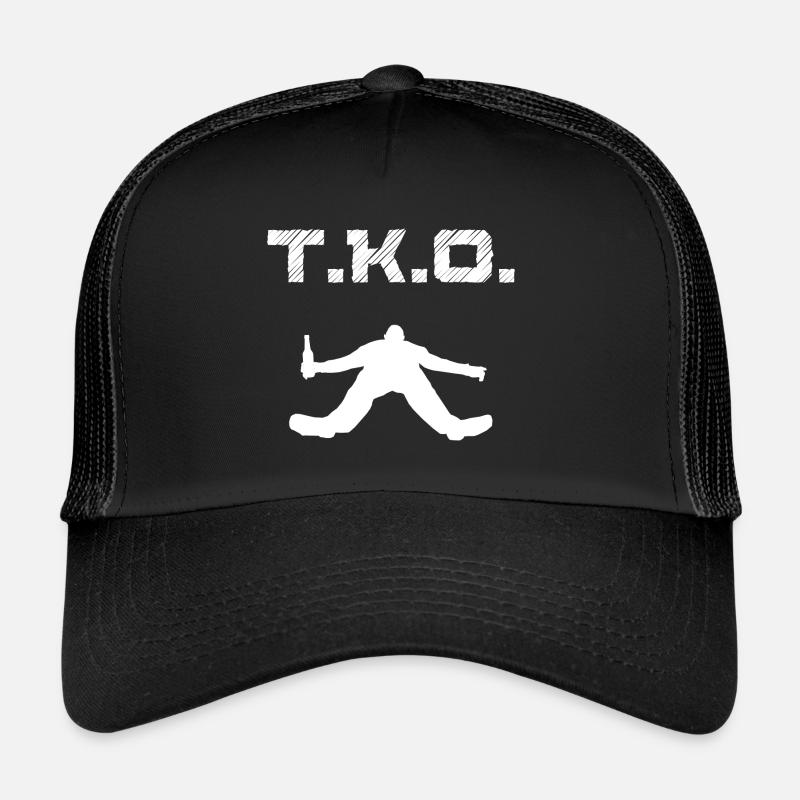T.K.O. Drunken Man Évanoui Blackout Coma Blanc Casquette trucker 