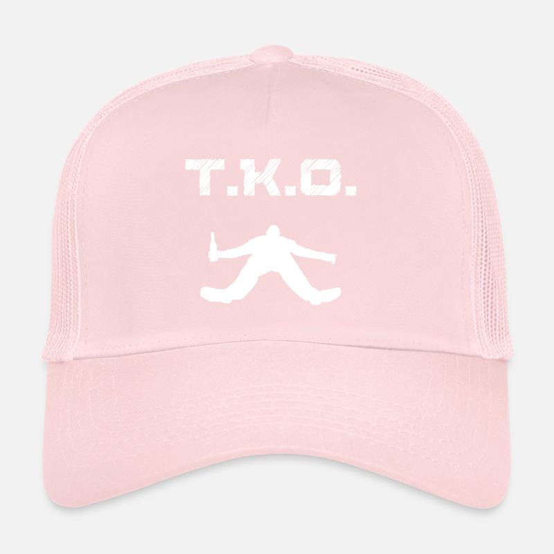 T.K.O. Drunken Man Évanoui Blackout Coma Blanc Casquette trucker 