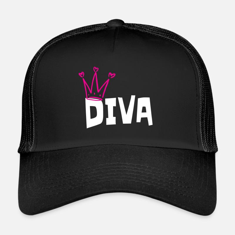 Diva - Trucker Cap - Schwarz/Schwarz