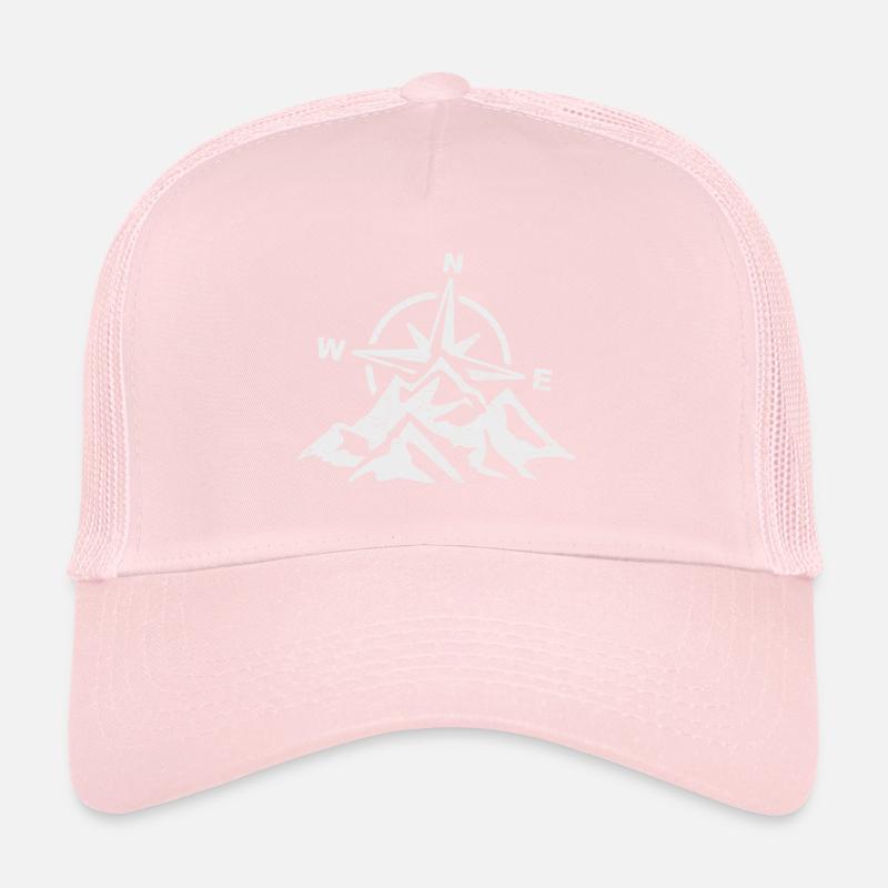 Compass Mountains Camping Randonnée Voyage Casquette trucker 