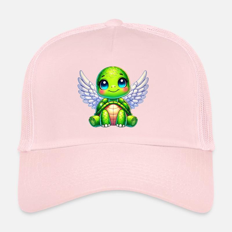 Cute Turtle Angel Wings Cartoon Design Trucker Cap