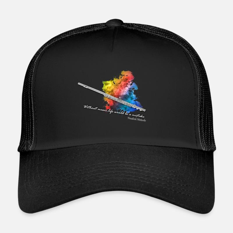 querflöte - Trucker Cap - Schwarz/Schwarz