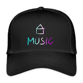 House Music - Trucker Cap - black/black - Front