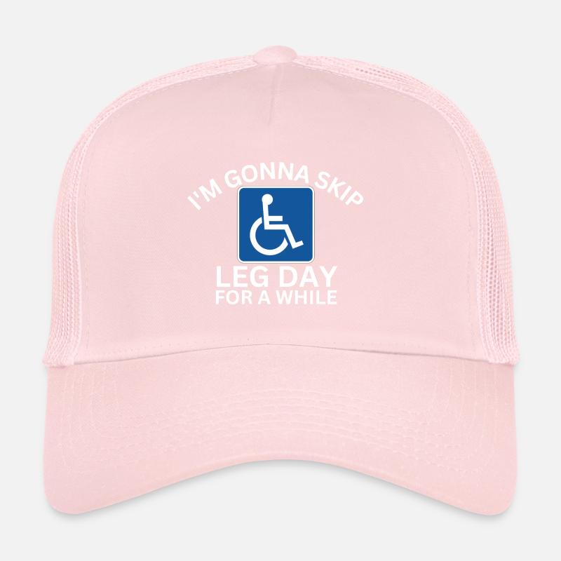 Leg Day Funny Handicap Workout Gym Amputee Trucker Cap