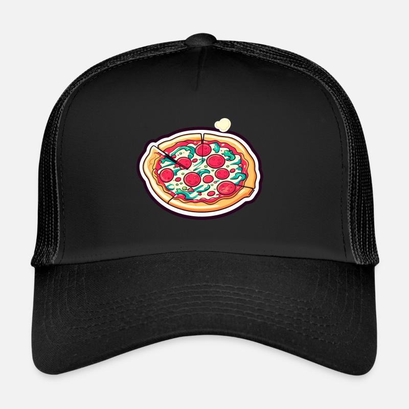 Dessin de tranche de pizza Casquette trucker 
