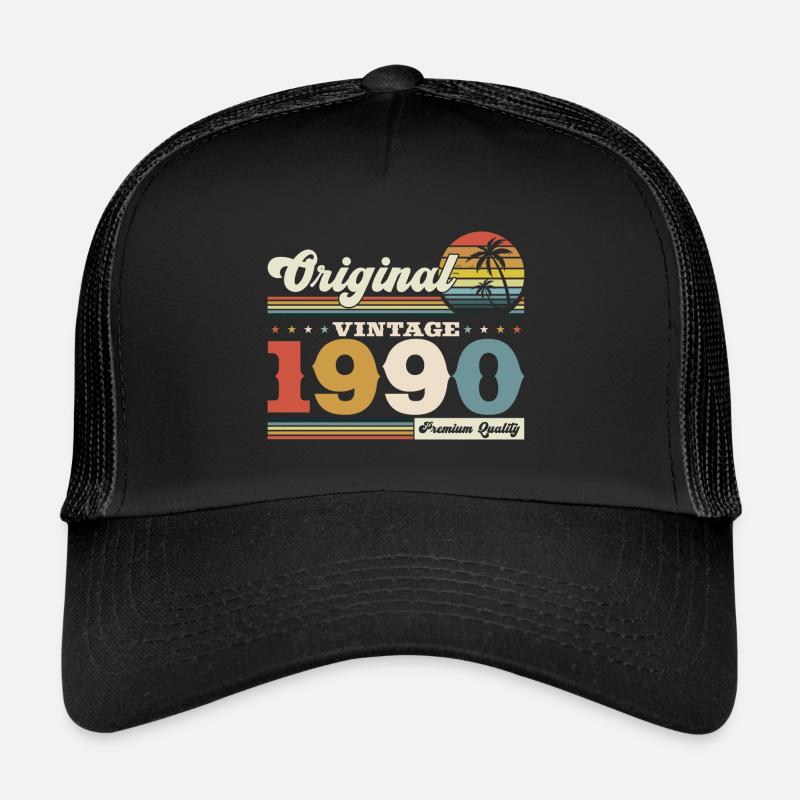 Original 1990 Millésime 1990 34e anniversaire 1990 Casquette trucker 