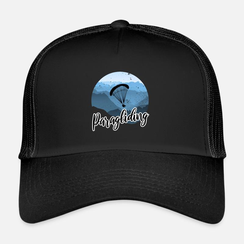Paragliding - Trucker Cap - Schwarz/Schwarz