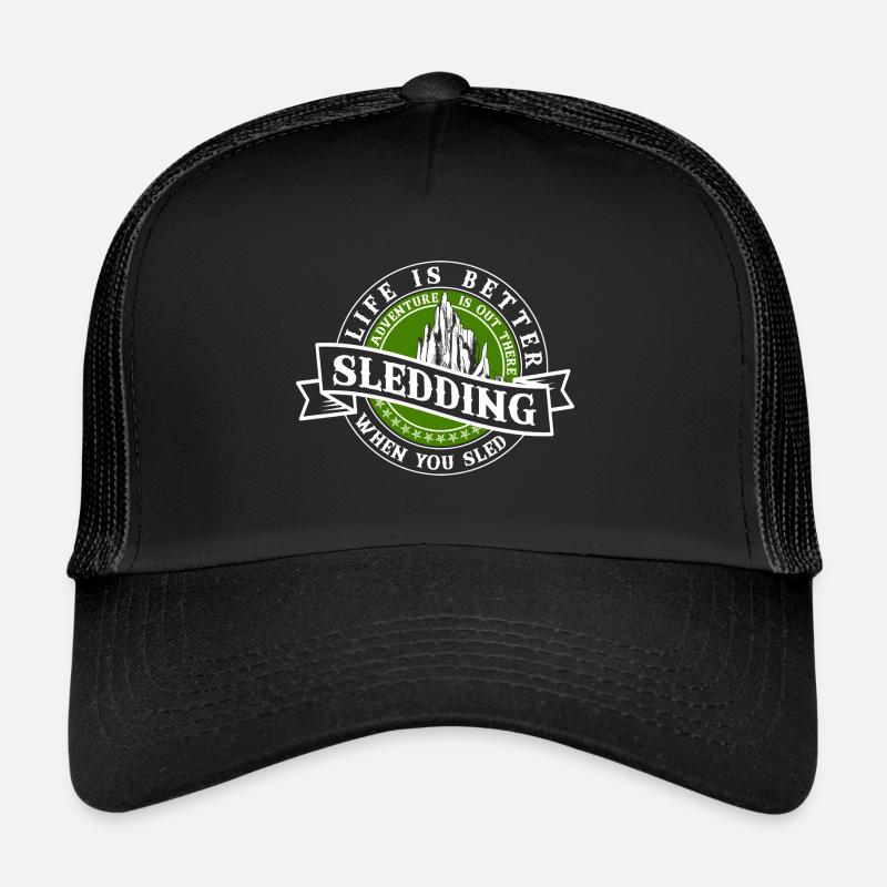 Schlitten Schlittenfahren Rutschen Trucker Cap