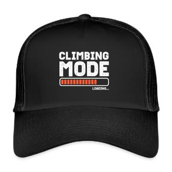 Climbing Mode Kletterer Bouldern Klettern - Trucker Cap - Schwarz/Schwarz - Vorne