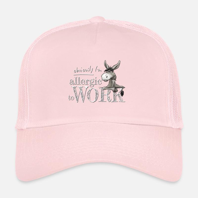 Allergic to work Grumpy donkey mule Trucker Cap