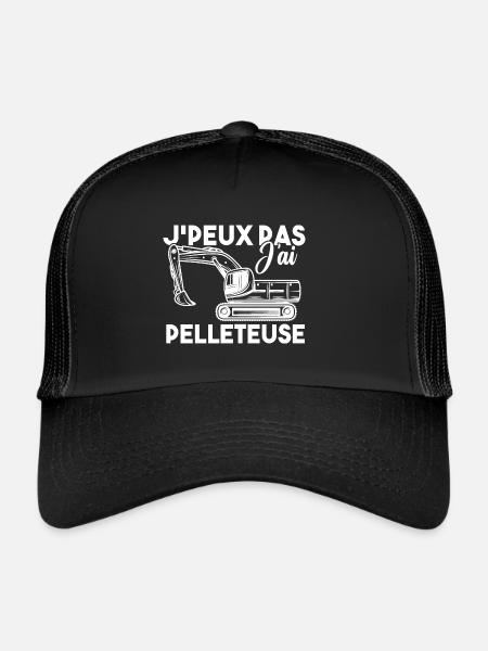 J peux pas j ai pelleteuse - Casquette trucker  - noir/noir - Devant