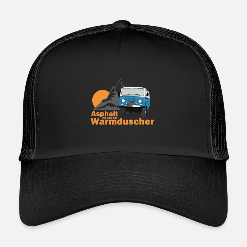 UAZ - L’asphalte est quelque chose pour les doucheurs chauds - Casquette trucker  - noir/noir