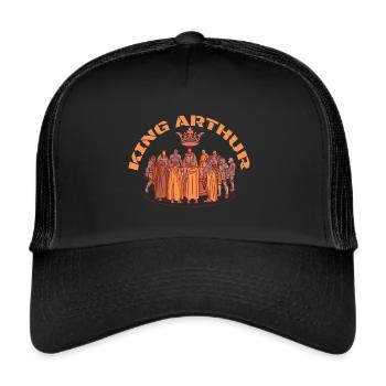 Ritter der Tafelrunde, König Arthur, Krieger - Trucker Cap - Schwarz/Schwarz - Vorne