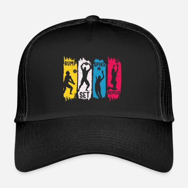 Bump set spike répéter cool volleyball en disant Casquette trucker 