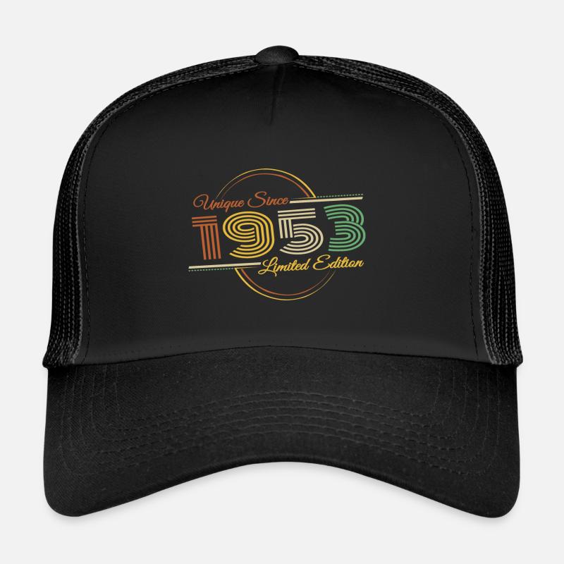Einzigartig seit 1953 Retro Geburtstag - Trucker Cap - Schwarz/Schwarz