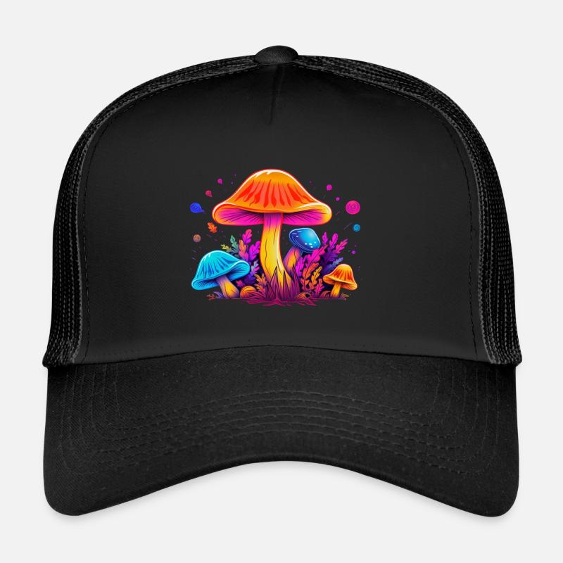 Magic Mushroom Design Colorful Trucker Cap
