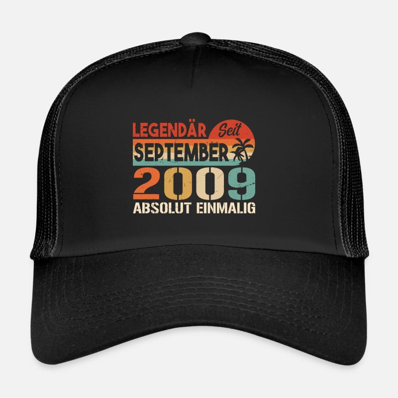 2009 September Vintage Geburtstagsgeschenk 2009 Trucker Cap