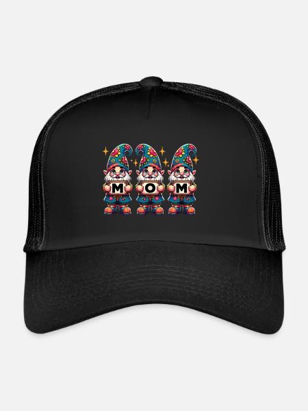 Jardinage d’amant de gnome de fête des mères - Casquette trucker  - noir/noir - Devant